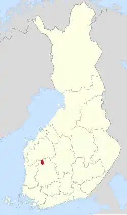 Location of Kihniö in Finland