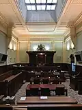 One of the numerous courtrooms