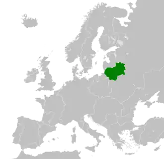 Location of Lithuania in ca. 1263