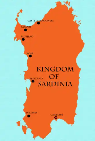 Map of the Kingdom of Sardinia