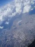 View of Kırşehir from an airplane