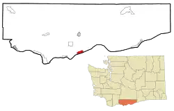 Location of Maryhill in Klickitat County, Washington