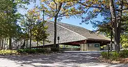 Interlochen's Kresge Auditorium, an open-air amphitheater, named for S. S. Kresge
