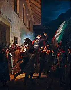 The death of Giovanni Battista Scapaccino, Rome, Museo storico dell'Arma dei Carabinieri