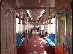 Interior of 1000 class LRV (second refurbishment).