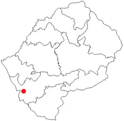 Location of Mohale's Hoek in Lesotho
