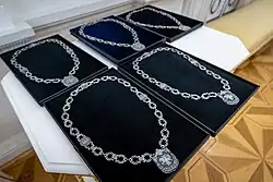 Lithuanian judges pendants with the Columns of Gediminas and Vytis