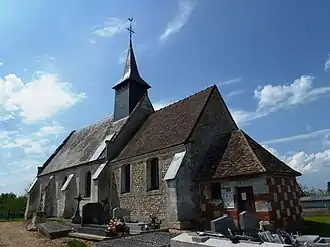 The church in La Cambe, in Thibouville