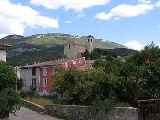 The church and surroundings of La Motte-Chalancon