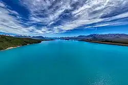 Photograph of Lake Tekapo and Mount Cook