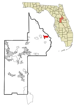 Location in Lake County and the state of Florida