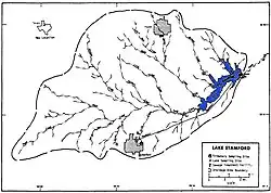 Lake Stamford watershed, without California Creek diversion