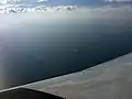 Lake express visible from airplane