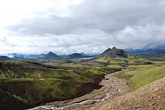 Landscape as seen from Laugavegur hiking trail