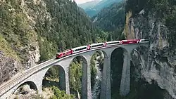 Landwasser Viaduct with Glacier Express