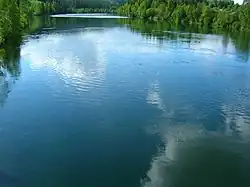 Langvassåga west of the bridge