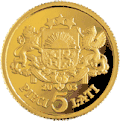 Obverse of the gold commemorative coin