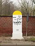 Milestone in France, doubling as a border marker between départements