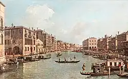 Le grand canal – Looking South-East from the Campo Santa Sophia to the Rialto Bridge