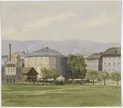 The original panorama building in Geneva