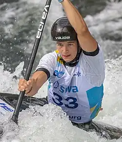 Lea Novak is a Slovenian slalom canoeist who has competed at the international level since 2016