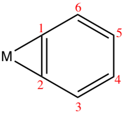 Labeled carbon atoms corresponding to bonds with lengths given in table.