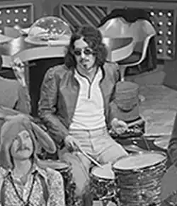 Smith on drums with the Bonzo Dog Doo-Dah Band in 1968