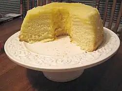 A lemon chiffon cake