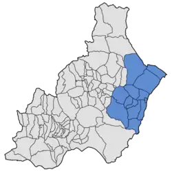 Location of Levante Almeriense in the province of Almería