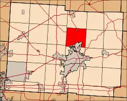 Location of Newton Township in Licking County