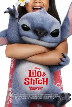 Stitch is embraced by Maia Kealoha's Lilo