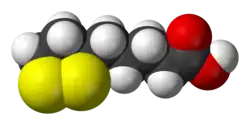 3D rendering of alpha lipoic acid