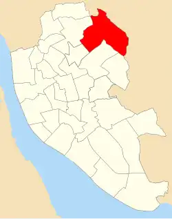 Map of the 1973 boundaries of Gillmoss ward