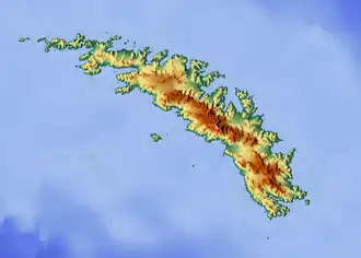 Thatcher Peninsula is located in South Georgia Island