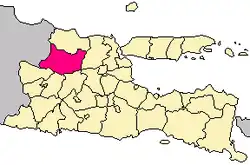 Location within East Java