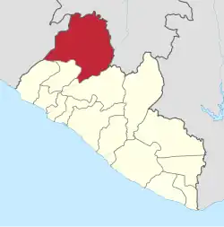 Location in Liberia