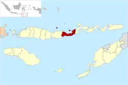 Location within East Nusa Tenggara