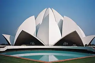 Full view of the Lotus Temple