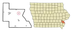 Location of Grandview, Iowa
