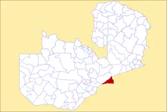 District location in Zambia