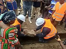 Construction of a market in Lubero, 2022