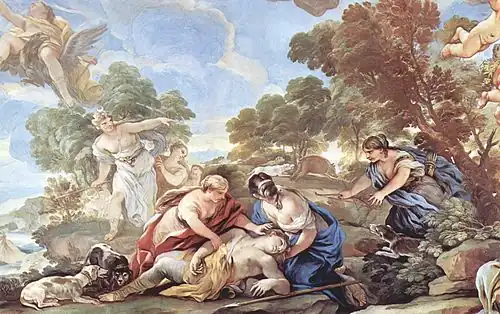 Death of Adonis (1684–1686) by Luca Giordano