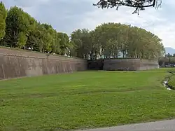 A stretch of the walls