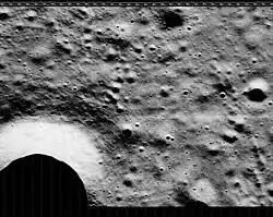 Near Ariadaeus B crater on November 19, 1966 (4°50′N 15°32′E﻿ / ﻿4.83°N 15.53°E﻿ / 4.83; 15.53)