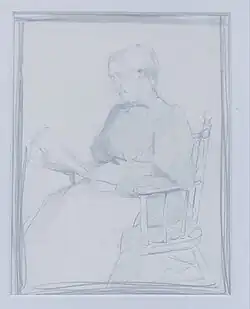 Pencil sketch of Rebekah Goodrich Lowry (c. 1917)
