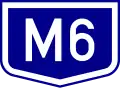 Hungarian M6 motorway shield