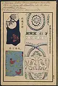 "Shinsen Kodaimoyo Kangami." : Nueva serie de modelos de Antiguas telas / por Kodama (1882) In the Mary Ann Beinecke Decorative Art Collection. Sterling and Francine Clark Art Institute Library. https://archive.org/stream/MAB.31962000745293Images/MAB.31962000745293__Images#page/n29/mode/2up