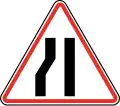 103.3 Road narrows on left