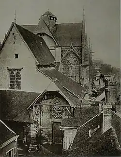 Façade of Saint Urbain, Troyes, in the mid 19th century.