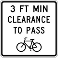 R4-19 Bicycle passing clearance